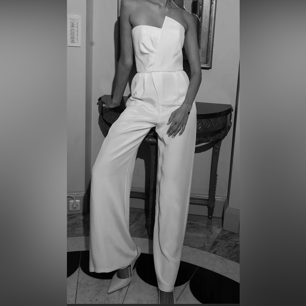 Kaviar Gauche Assymetric Bridal Jumpsuit